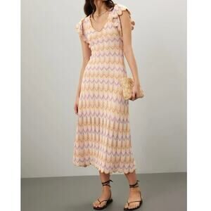 Derek Lam Crochet Knit maxi Dress Medium